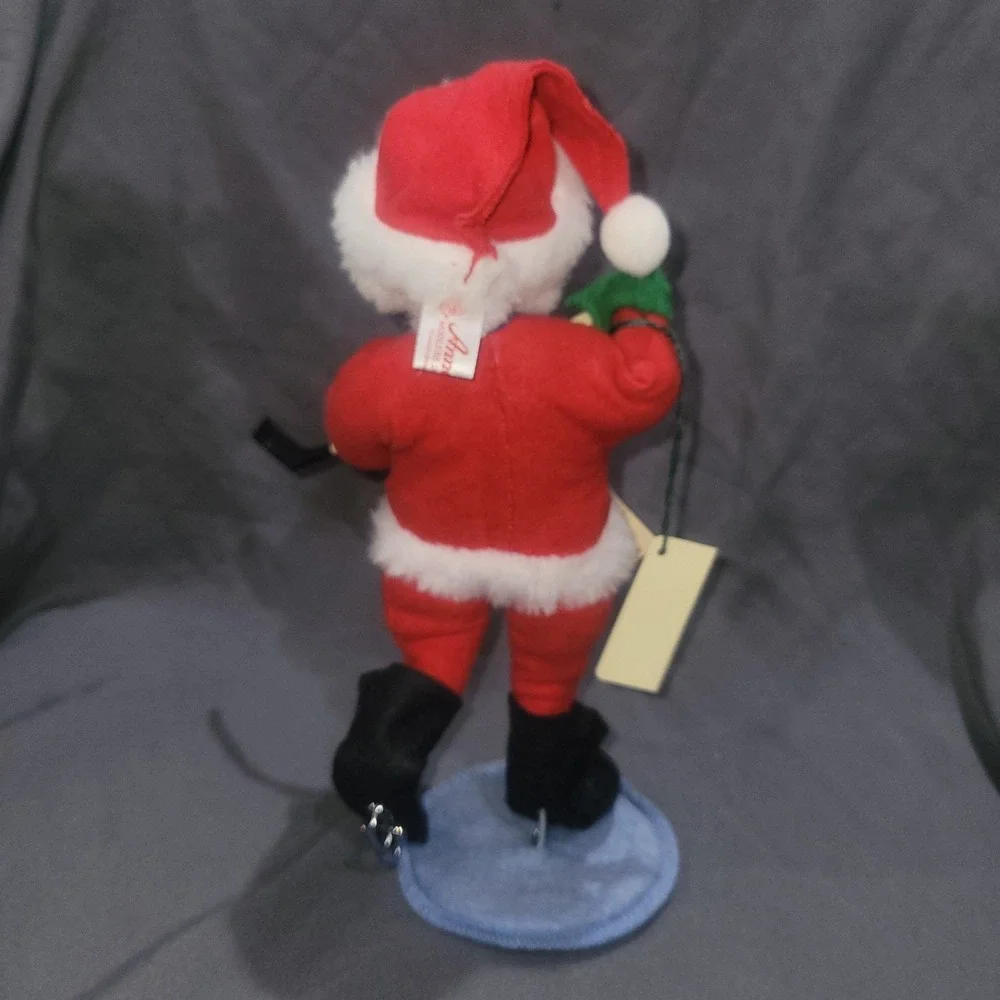 VTG 1999 Annalee Dolls Hockey Stick Santa Claus NWT
